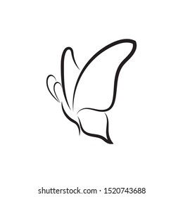butterfly logo template vector illustration