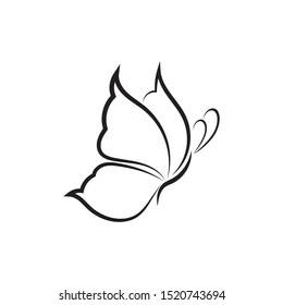 butterfly logo template vector illustration