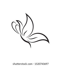 butterfly logo template vector illustration