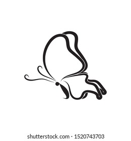 butterfly logo template vector illustration