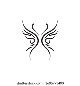 Butterfly Logo template Vector illustration.