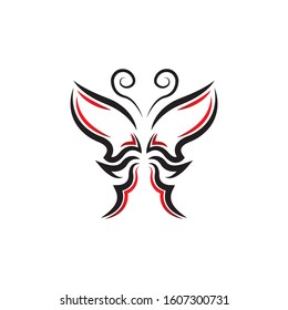 Butterfly Logo template Vector illustration.