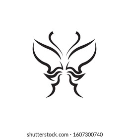 Butterfly Logo template Vector illustration.