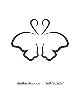 Butterfly Logo template Vector illustration.