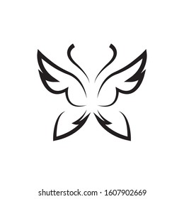 Butterfly Logo template Vector illustration.