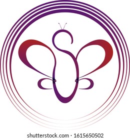butterfly logo template vector illustration
