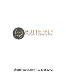 Butterfly logo template. Vector illustration