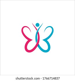 Butterfly Logo template Vector illustration