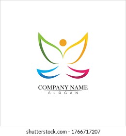 Butterfly Logo template Vector illustration