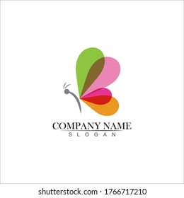Butterfly Logo template Vector illustration