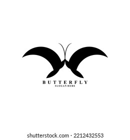 Butterfly logo template. Vector illustration.
