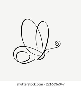Butterfly Logo template Vector illustration, isolated on white background