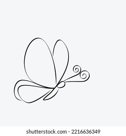 Butterfly Logo template Vector illustration, isolated on white background