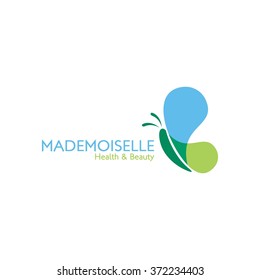 Butterfly logo template. Vector illustration.