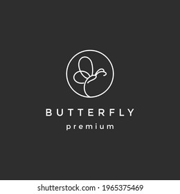 Butterfly Logo. This logo for beauty cosmetic logo. on black background
