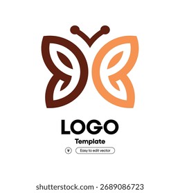 Butterfly logo with transparent background