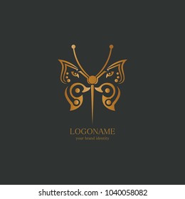 butterfly logo vector