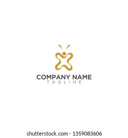 butterfly logo vector