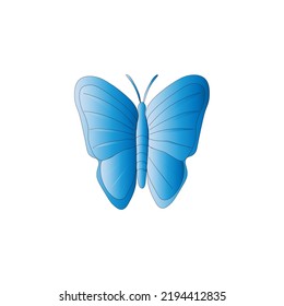 butterfly logo vector with blue liquid color. butterfly icon design for logo
