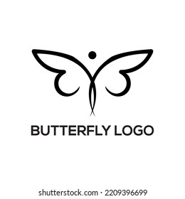 Butterfly logo. Vector butterfly logo design. Creative logo design.