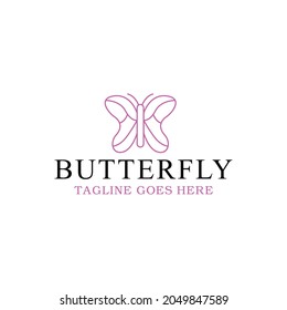 butterfly Logo vector design. luxury fashion symbol icon graphic. salon cosmetic emblem for Company and business