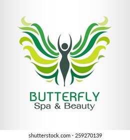 Butterfly Logo vector design template. Spa Beauty salon Logotype