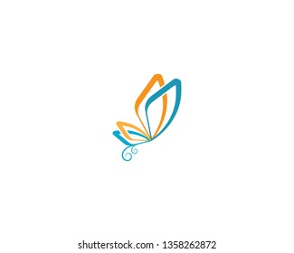Butterfly logo vector icon