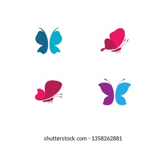 Butterfly logo vector icon
