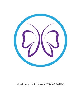 Butterfly logo Vector icon design template