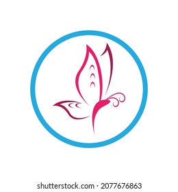 Butterfly logo Vector icon design template
