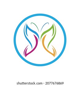 Butterfly logo Vector icon design template