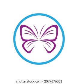 Logo de la mariposa Plantilla de diseño de iconos vectores