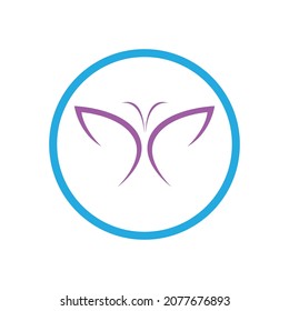 Butterfly logo Vector icon design template
