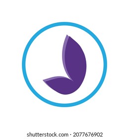 Logo de la mariposa Plantilla de diseño de iconos vectores