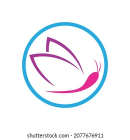 Butterfly logo Vector icon design template