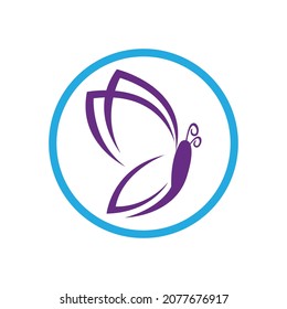 Butterfly logo Vector icon design template