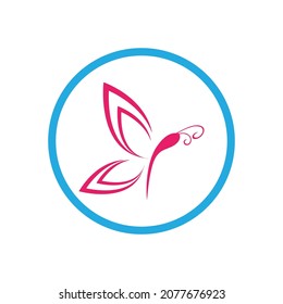 Butterfly logo Vector icon design template