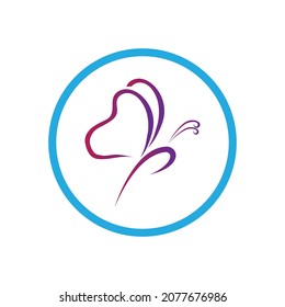 Butterfly logo Vector icon design template