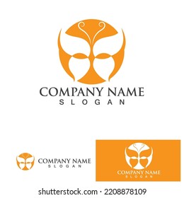  Butterfly logo  Vector icon design