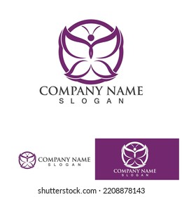  Butterfly logo  Vector icon design