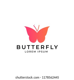 Butterfly logo vector icon, illustration download