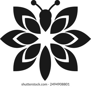 Butterfly logo vector icon isolated	
