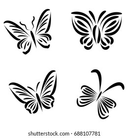 Butterfly logo. Vector illustration.
