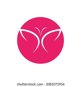Butterfly logo Vector illustration design template