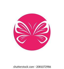 Butterfly logo Vector illustration design template