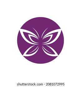 Logo de la mariposa Modelo de diseño de ilustración del vector