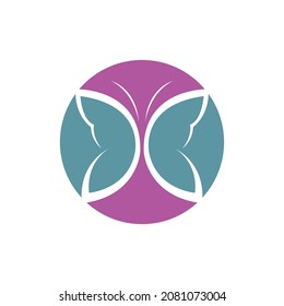 Butterfly logo Vector illustration design template