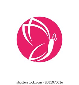 Butterfly logo Vector illustration design template