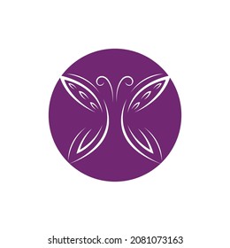 Logo de la mariposa Modelo de diseño de ilustración del vector