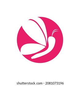 Butterfly logo Vector illustration design template